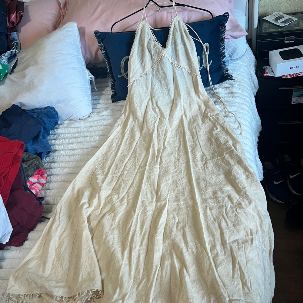 Mango Cream Maxi Dress - Picture 12 of 13